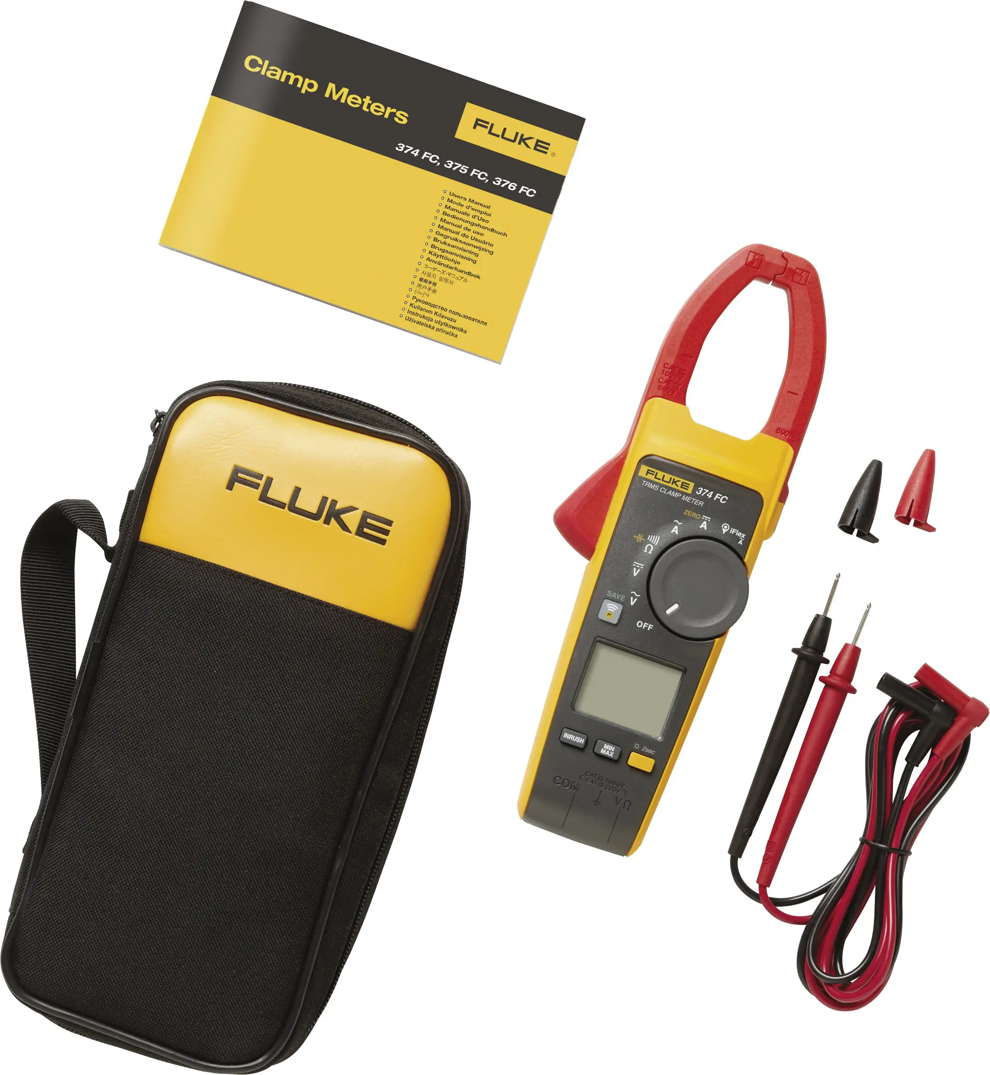 Мультиметр Fluke 374 FC, цифрові кліщі, перевірка цілісності електричного кола, вимірювання ємності, з підсвічуванням, реєстратор