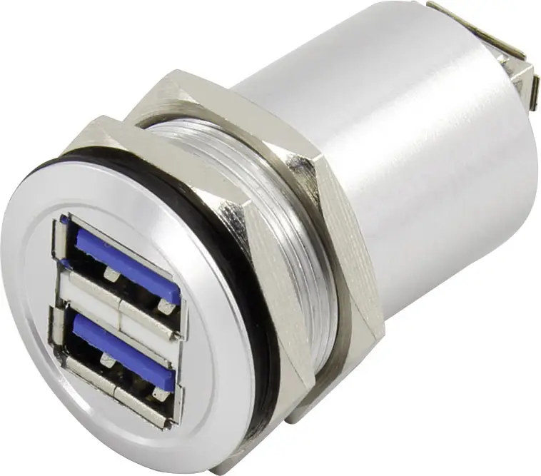 TRU COMPONENTS USB-14-BK Подвійний USB A 3.0 роз'єм