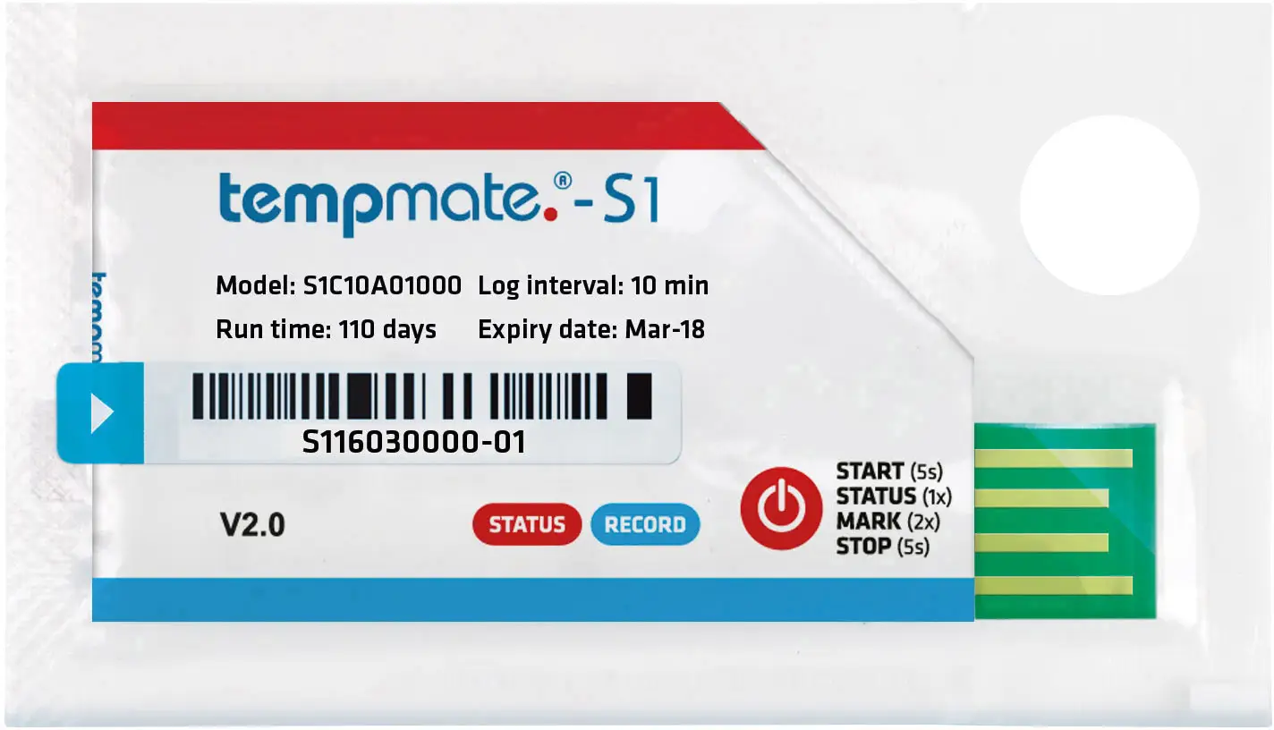 Регистратор температуры Tempmate S1C10A01000 S1C10A01000 от -30 до +70 °C