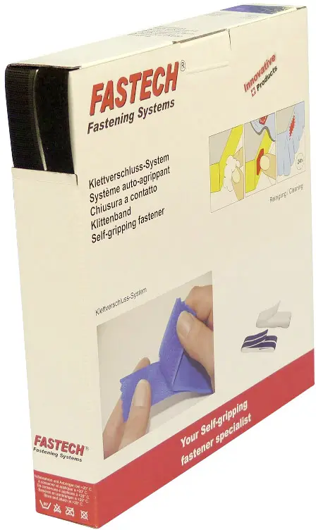 FASTECH® B20-STD-HL999925 Стрічка-липучка для шиття, елемент з петлями та гачками (Д x Ш) 25 м x 20 мм чорна 25 м