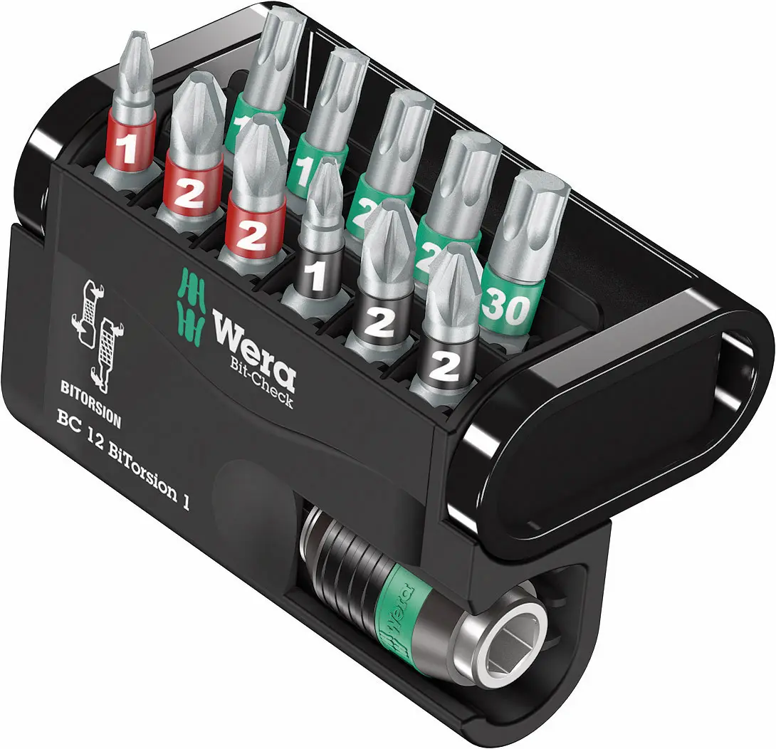 Wera Bit-Check 12 BiTorsion 1 05057420001 1 шт. Pozidriv, Phillips, внутренний Т-образный профиль