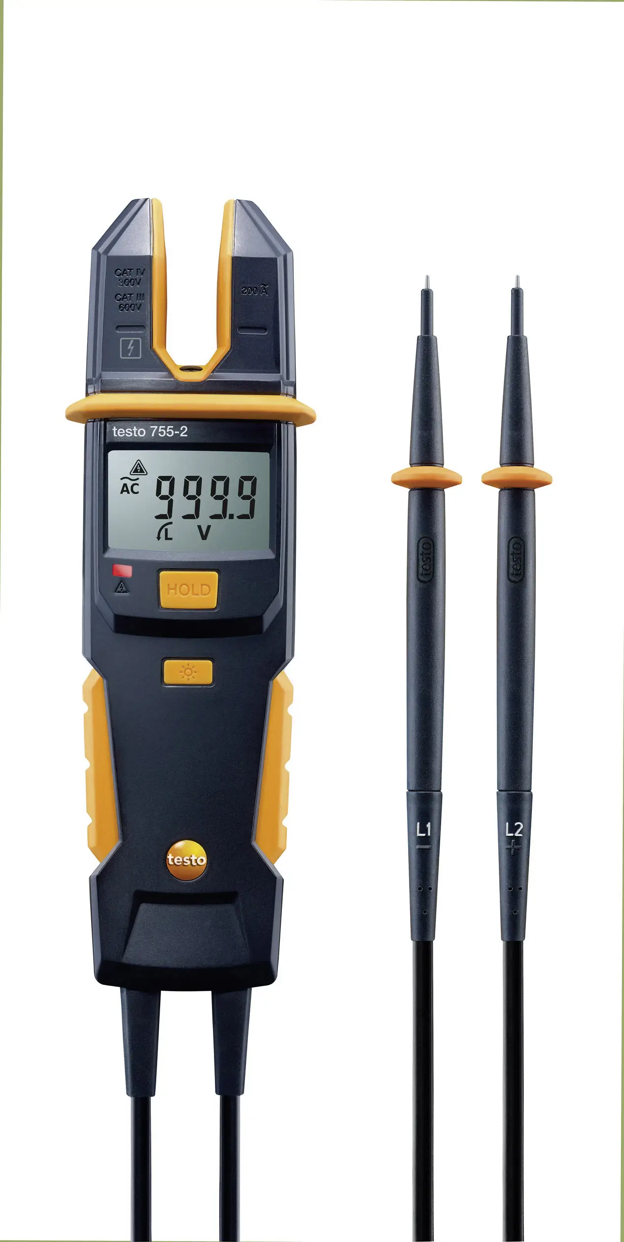 Двухполюсный индикатор напряжения, амперметр testo 755-2, тестер напряжения, CAT IV 600 В, CAT III 1000 В