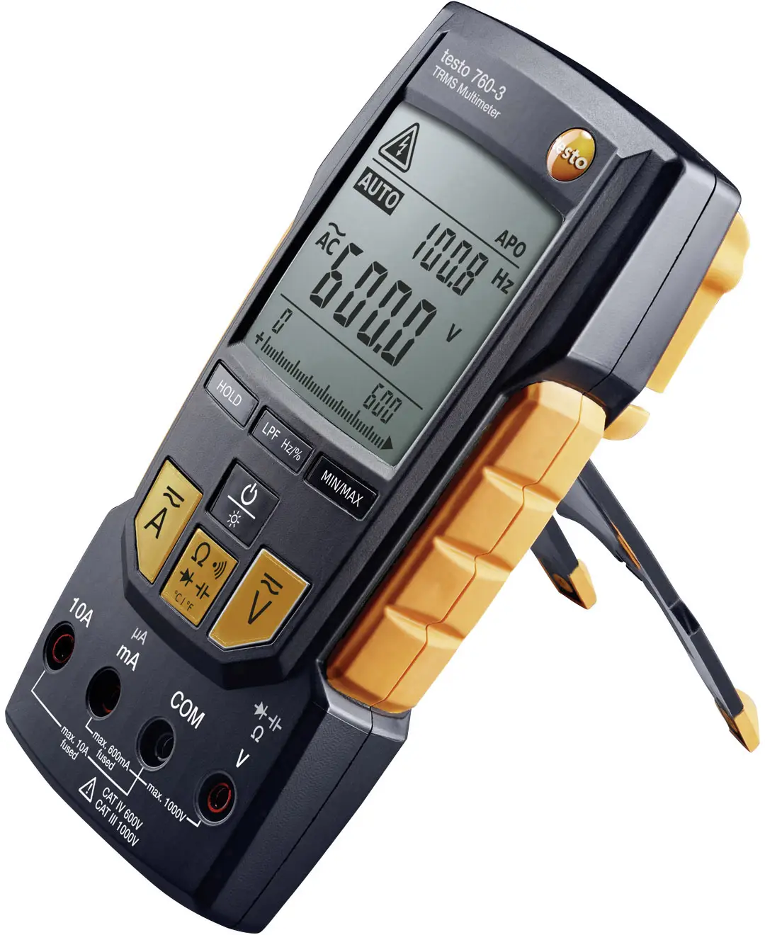 Цифровий мультиметр testo 760-3, з підсвічуванням, IP54, пам'ять миттєвих значень, CAT III 1000 В, CAT IV 600 В