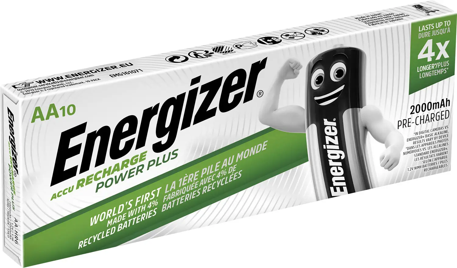 Аккумуляторная батарея Energizer Power-Plus HR06 AA/R06 NiMH 2000 мАч 1,2 В 10 шт.