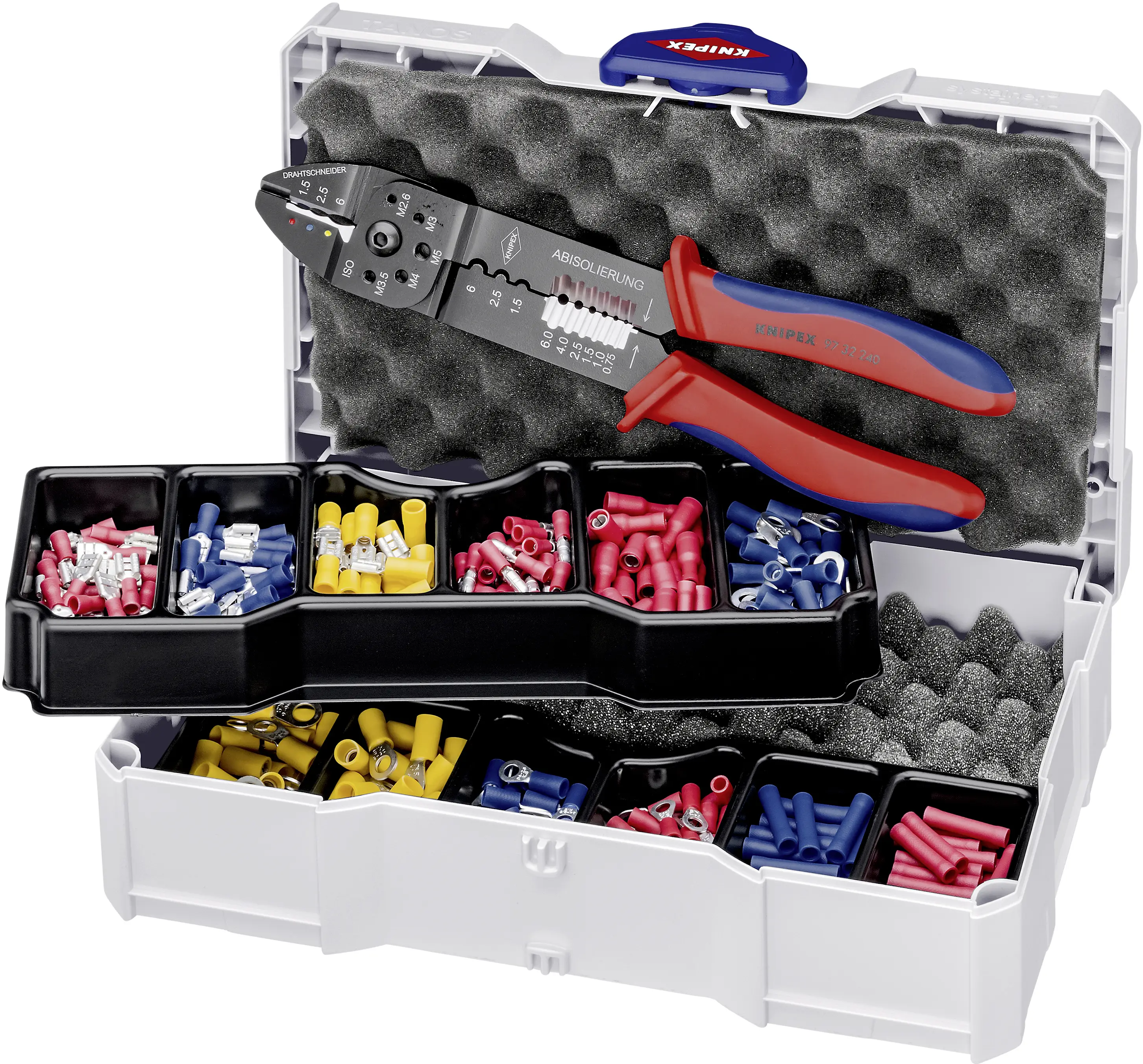 Набор обжимных инструментов Knipex 97 90 26, диаметр обжимного шва от 1,5 до 6 мм².