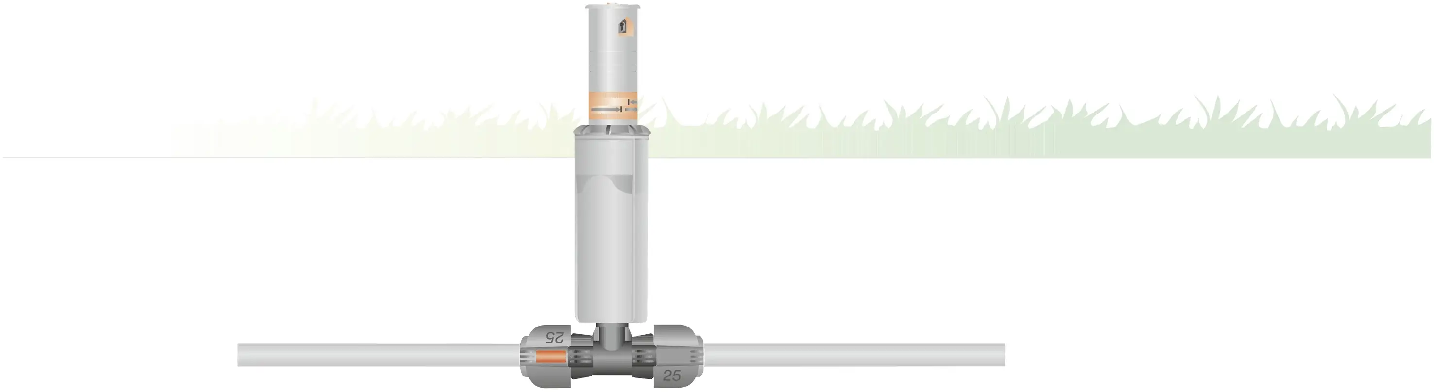 Тройник для системы полива GARDENA 02786-20 25 мм (1/2