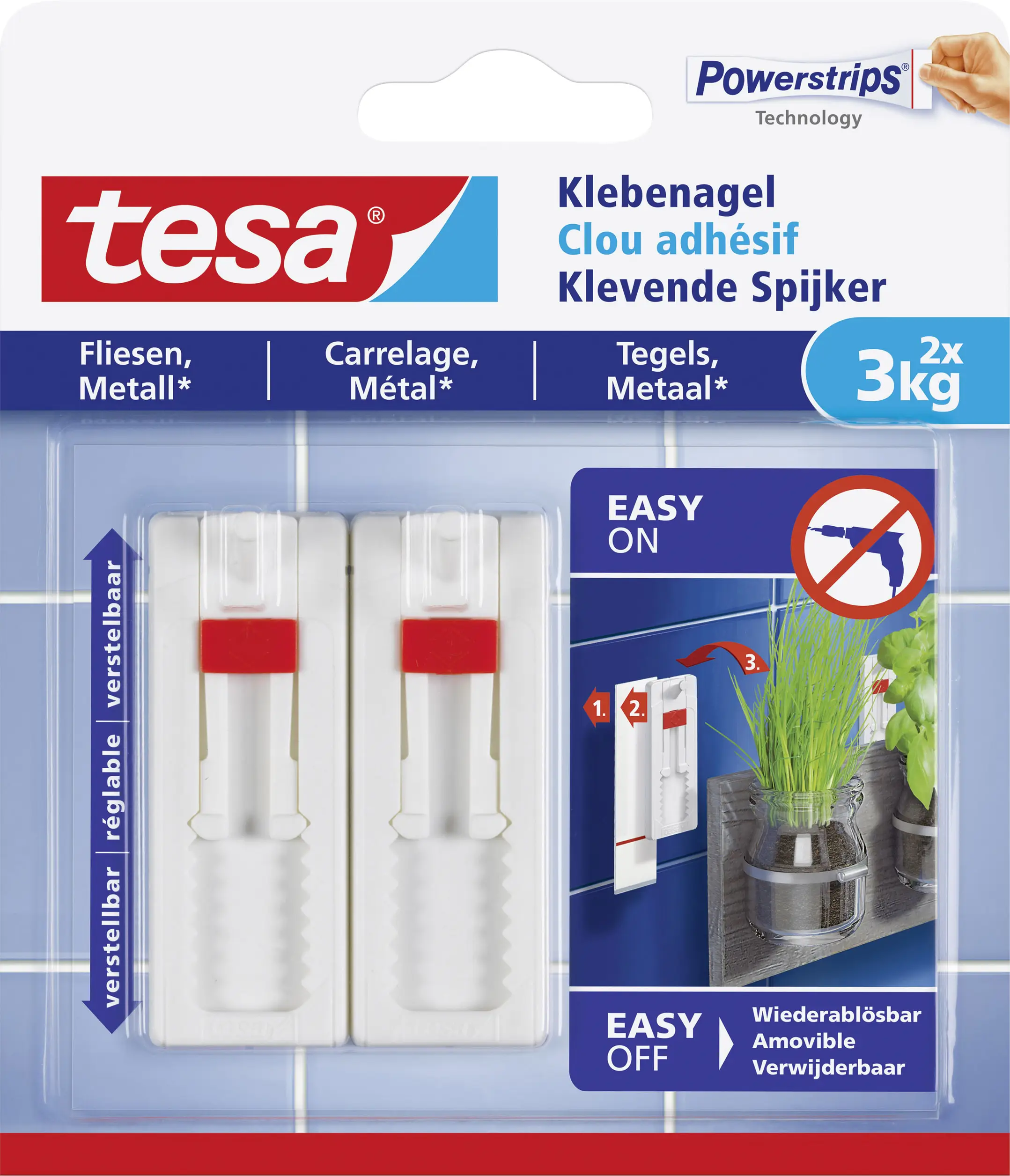 tesa 77764 клейкий гачок 77764-00000-00 2 шт.