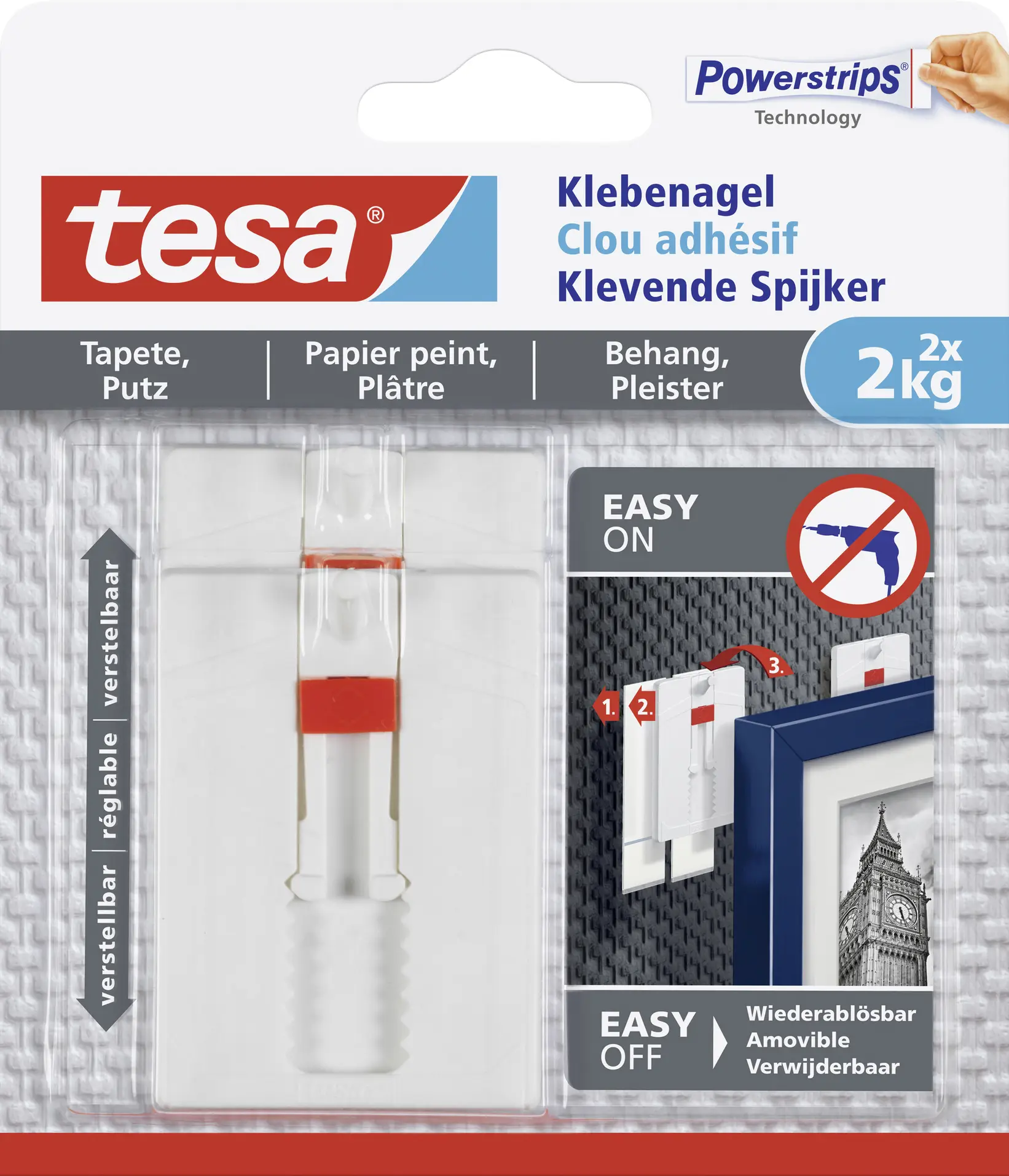 tesa 77777 клейкий крючок 77777-00000-00 2 шт.