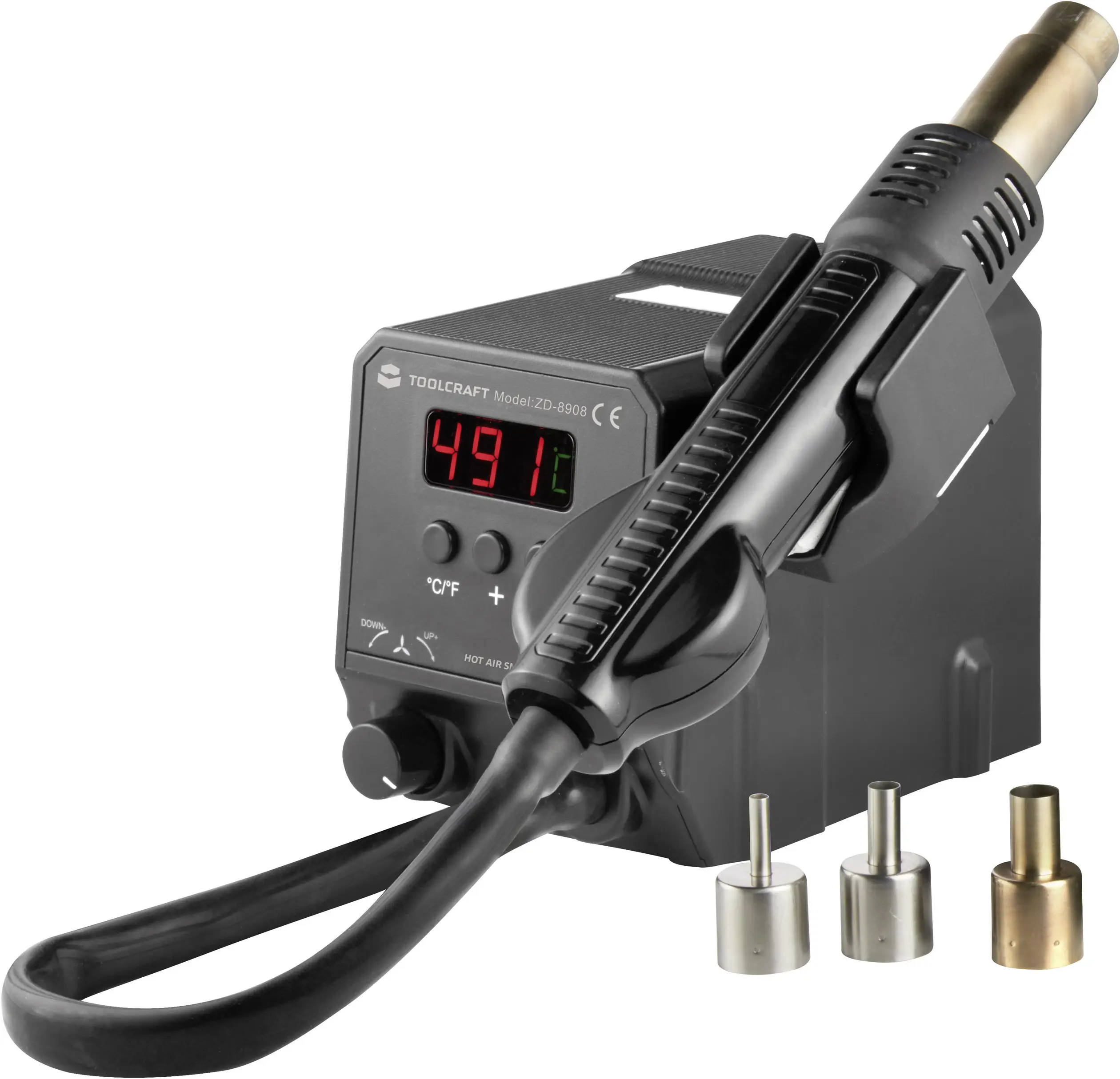 Станция для пайки и распайки горячим воздухом TOOLCRAFT ZD-8908 1488529, 300 Вт, 100 - 500 °C