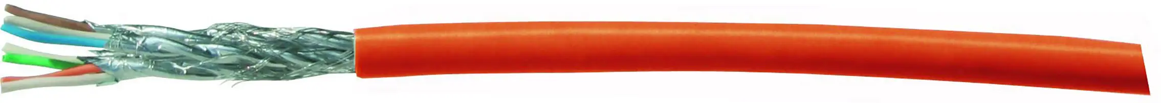 Мережевий кабель Kash 70M096 CAT 7 S/FTP 4 x 2 x 0.25 мм² Помаранчевий 50 м