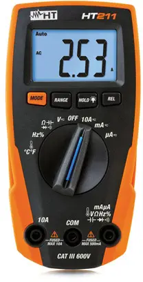 Цифровий мультиметр HT Instruments HT211 з підсвічуванням CAT III 600 В, кількість показів: 4000