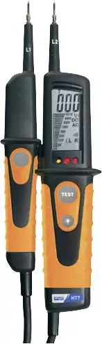 Двухполюсный тестер напряжения HT Instruments HT7, класс защиты CAT III 1000 В, класс защиты CAT IV 600 В.