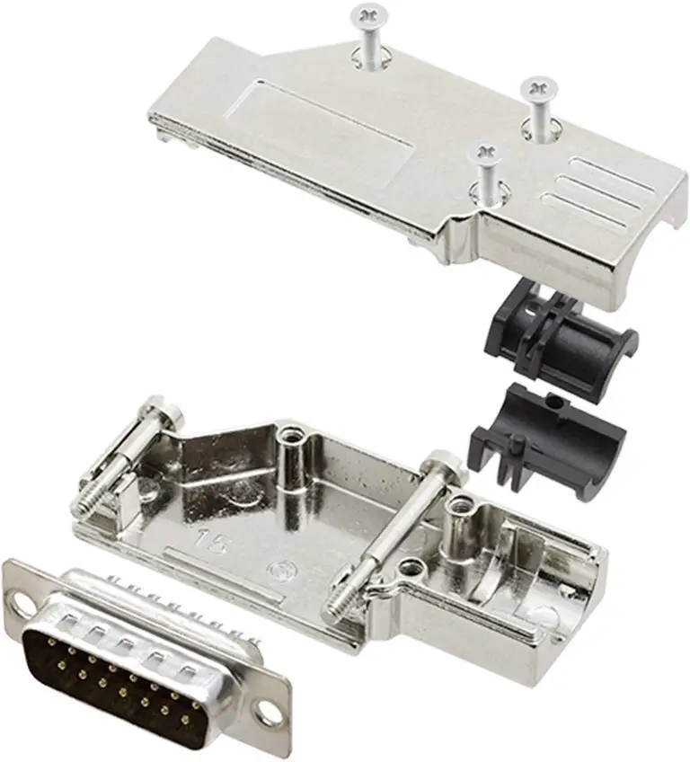 encitech DCMR-FK-15-DMP-K 6355-0065-22 Комплект штыревых разъемов D-Sub 90° Количество контактов: 15, паяльная чашка: 1 комплект
