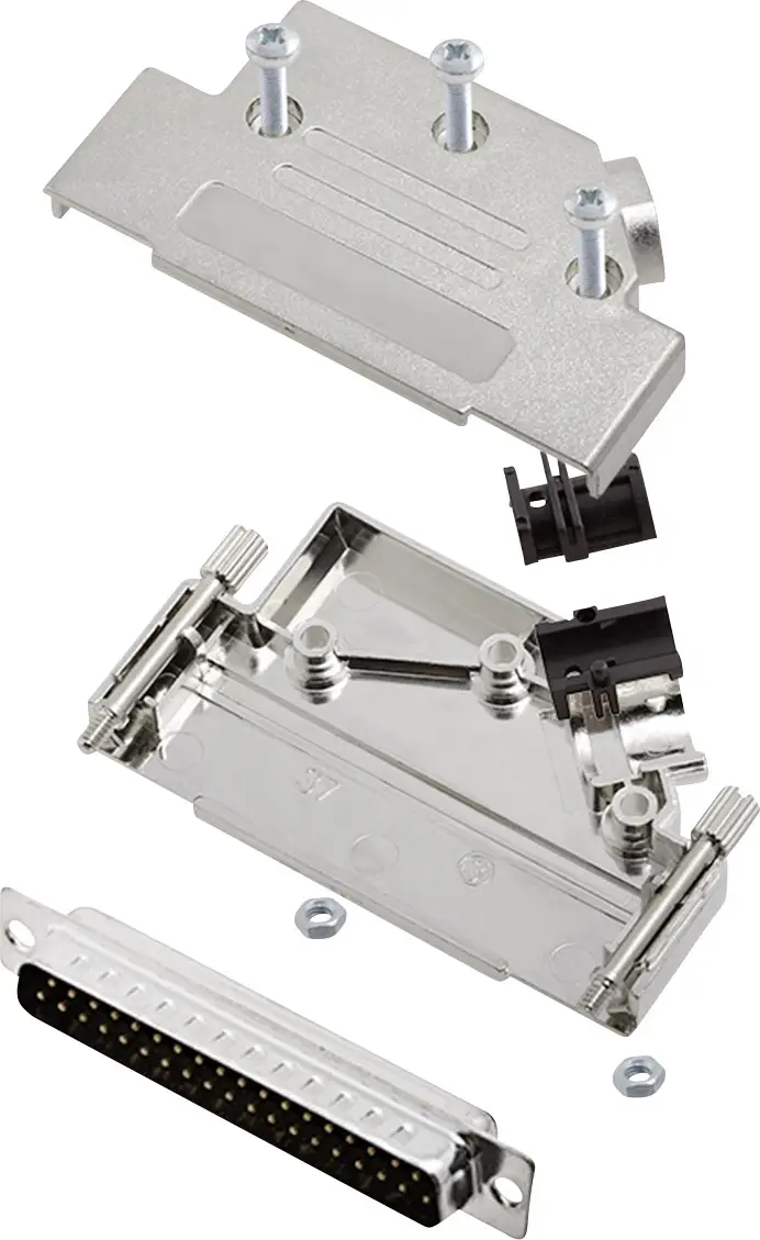 encitech D45PK-M-37-DBP-K 6355-0009-04 Комплект штыревых разъемов D-Sub 45° Количество контактов: 37, паяльная чашка: 1 комплект