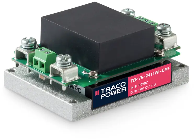 Перетворювач постійного струму TracoPower TEP 75-2411WI-CMF 24 В/DC 5 В/DC 15 A 75 Вт Кількість виходів: 1 x Опис 1 шт.