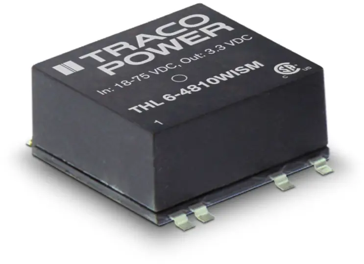 DC/DC преобразователь TracoPower THL 6-2415WISM, для SMD-компонентов THL 6-2415WISM, SMD, 6 Вт, 24 В/постоянный ток, 250 мА, 1 шт.