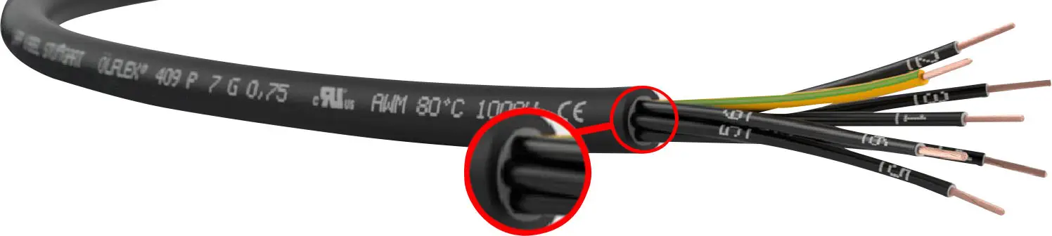LAPP ÖLFLEX® 409 P Кабель управления 12 G 2,5 мм² черный 1311412 Продукция в погонных метрах
