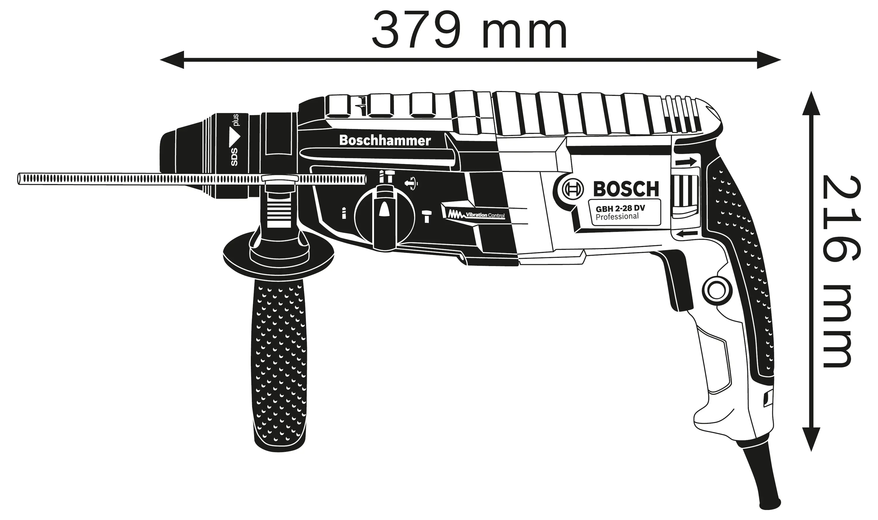 Перфоратор Bosch Professional GBH 2-28, 800 Вт, 230 В, SDS-Plus, в комплекте кейс, продажа в Германии