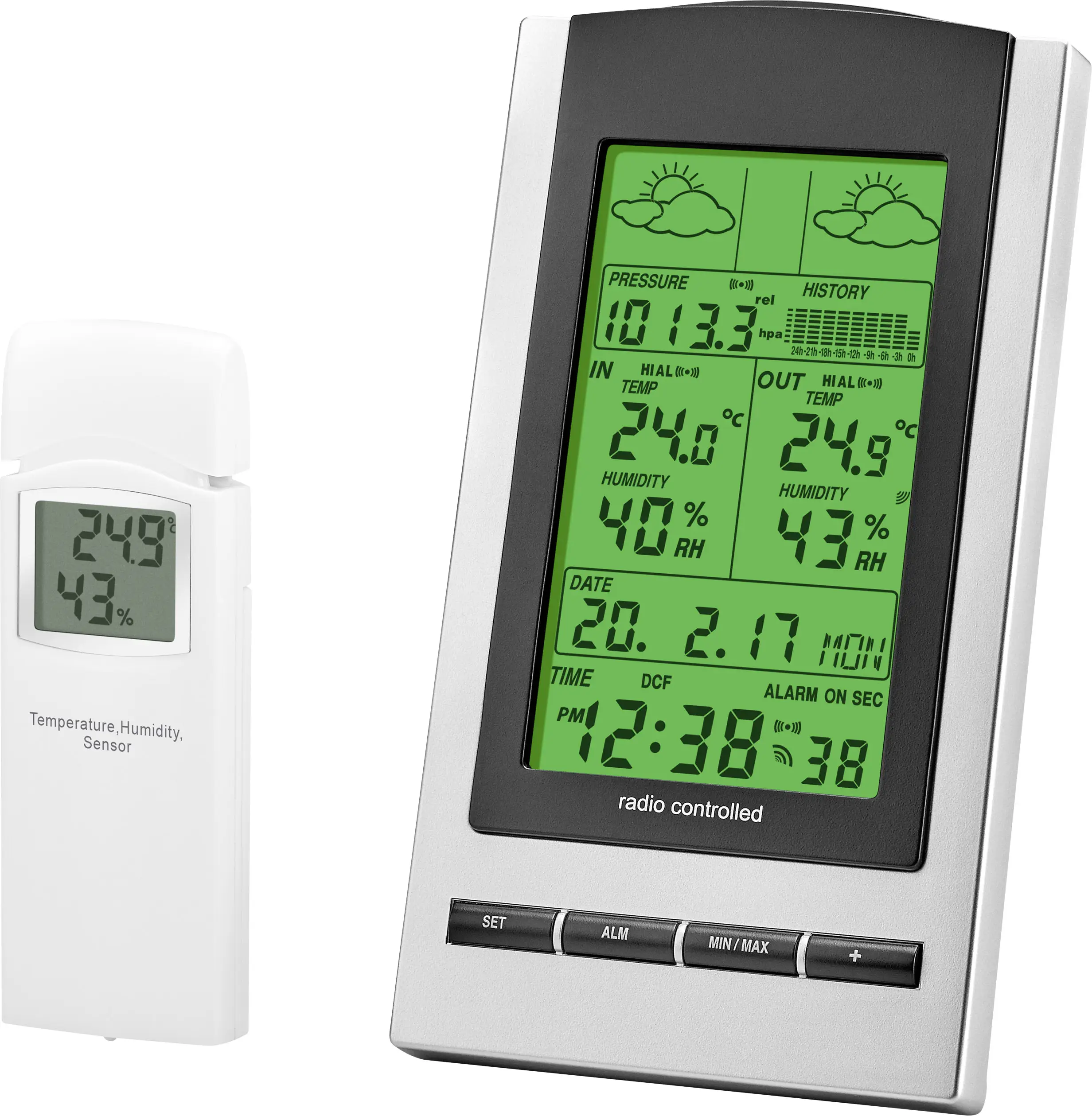 Метеостанція Eurochron 9223c3b, 100 м, -40 - +60 °C, 10 – 99 %