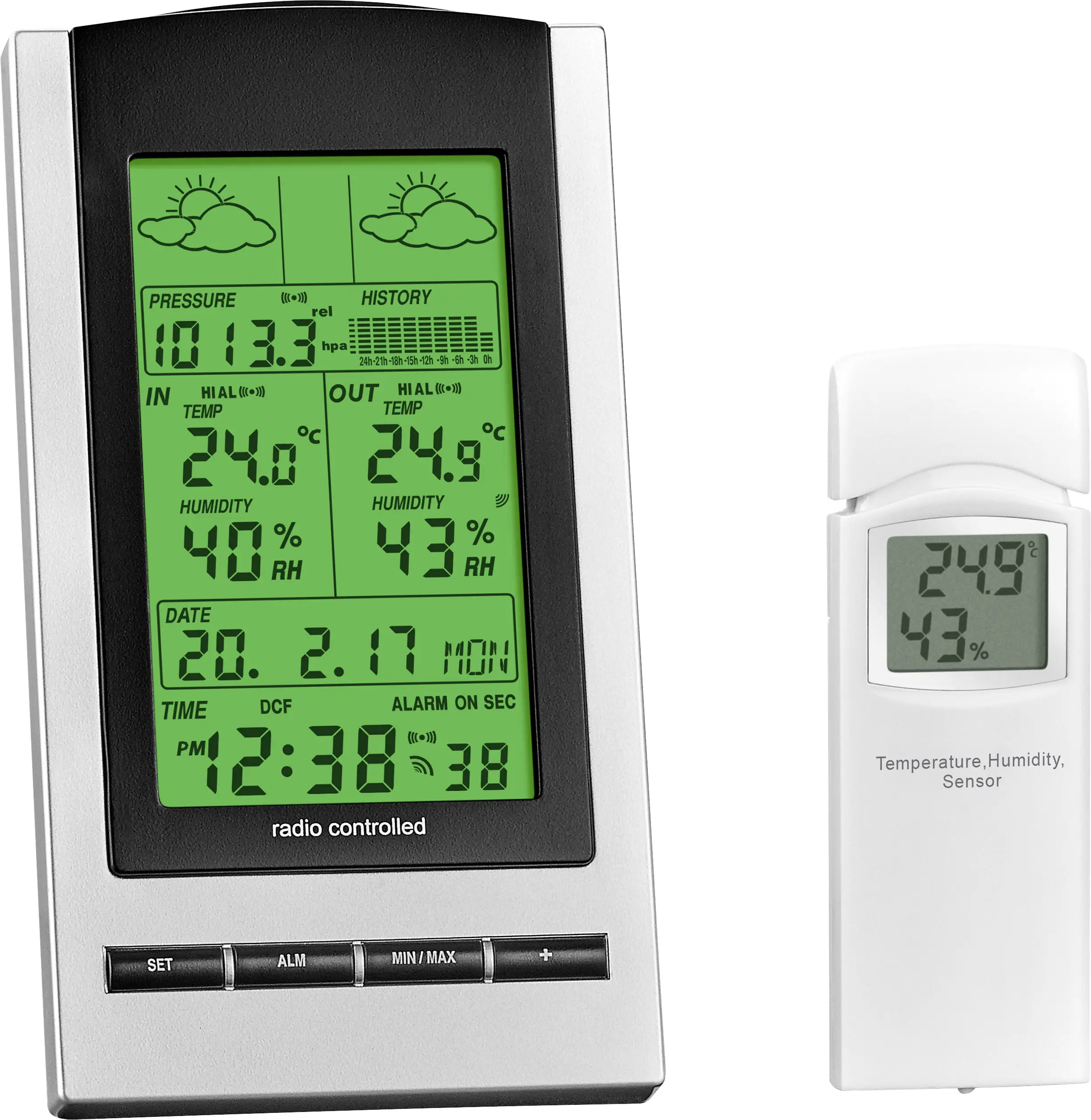 Метеостанція Eurochron 9223c3b, 100 м, -40 - +60 °C, 10 – 99 %