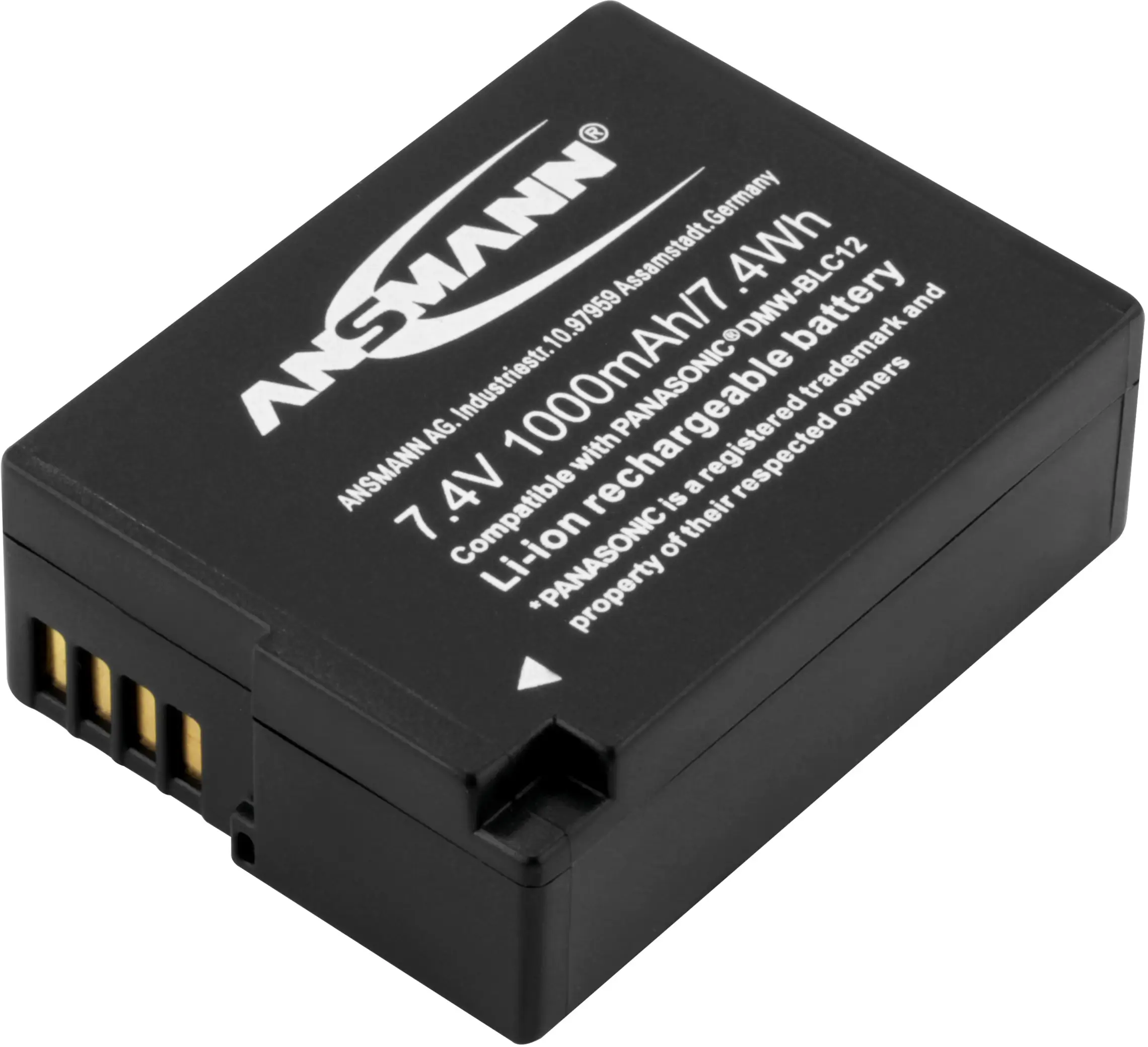 Сменный аккумулятор для камеры Ansmann DMW-BLC12E Напряжение: 7,4 В Ёмкость (мАч, Ач): 1000 мАч
