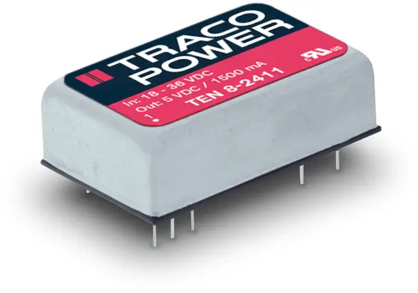 DC/DC-преобразователь TEN 8 TracoPower TEN 8-2412 Вход 18-36 В/DC Выход 12 В/DC макс. 665 мА