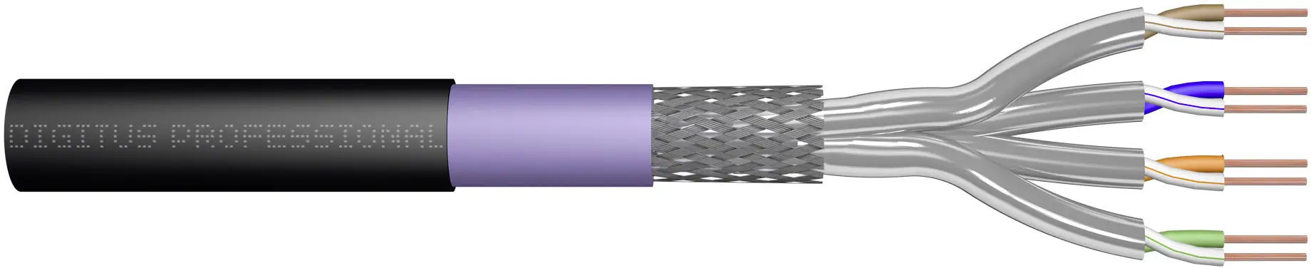 Сетевой кабель Digitus DK-1741-VH-1-OD, CAT 7, S/FTP, 100 м