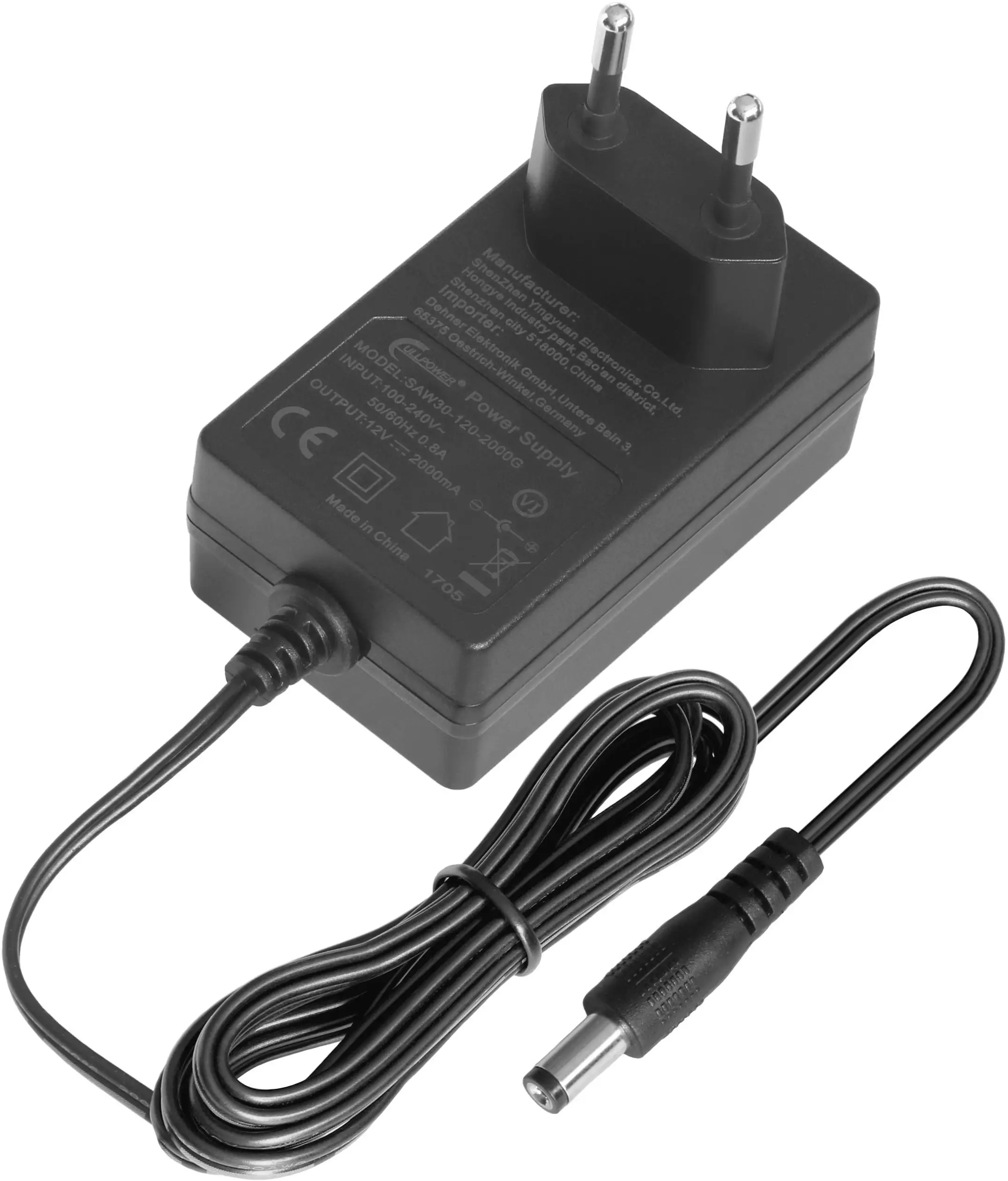 Блок живлення Dehner Elektronik SAW 30-120-2000G 2000 мА 24 Вт постійної напруги, що підключається до розетки