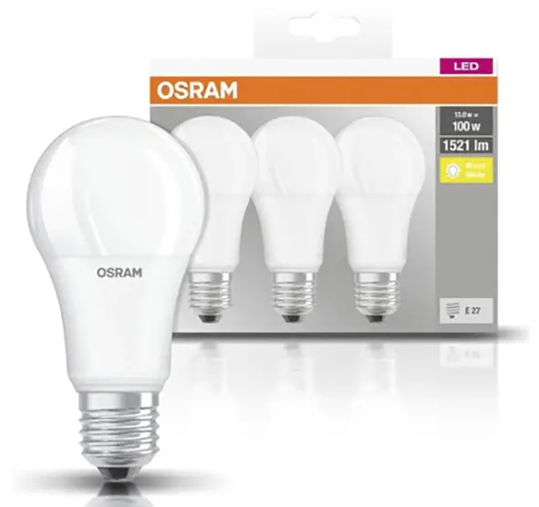 Світлодіодна лампа OSRAM HOMELIGHTING 4058075819412 E-27 14 Вт = 100 Вт 1521 лм теплий білий 3 шт.