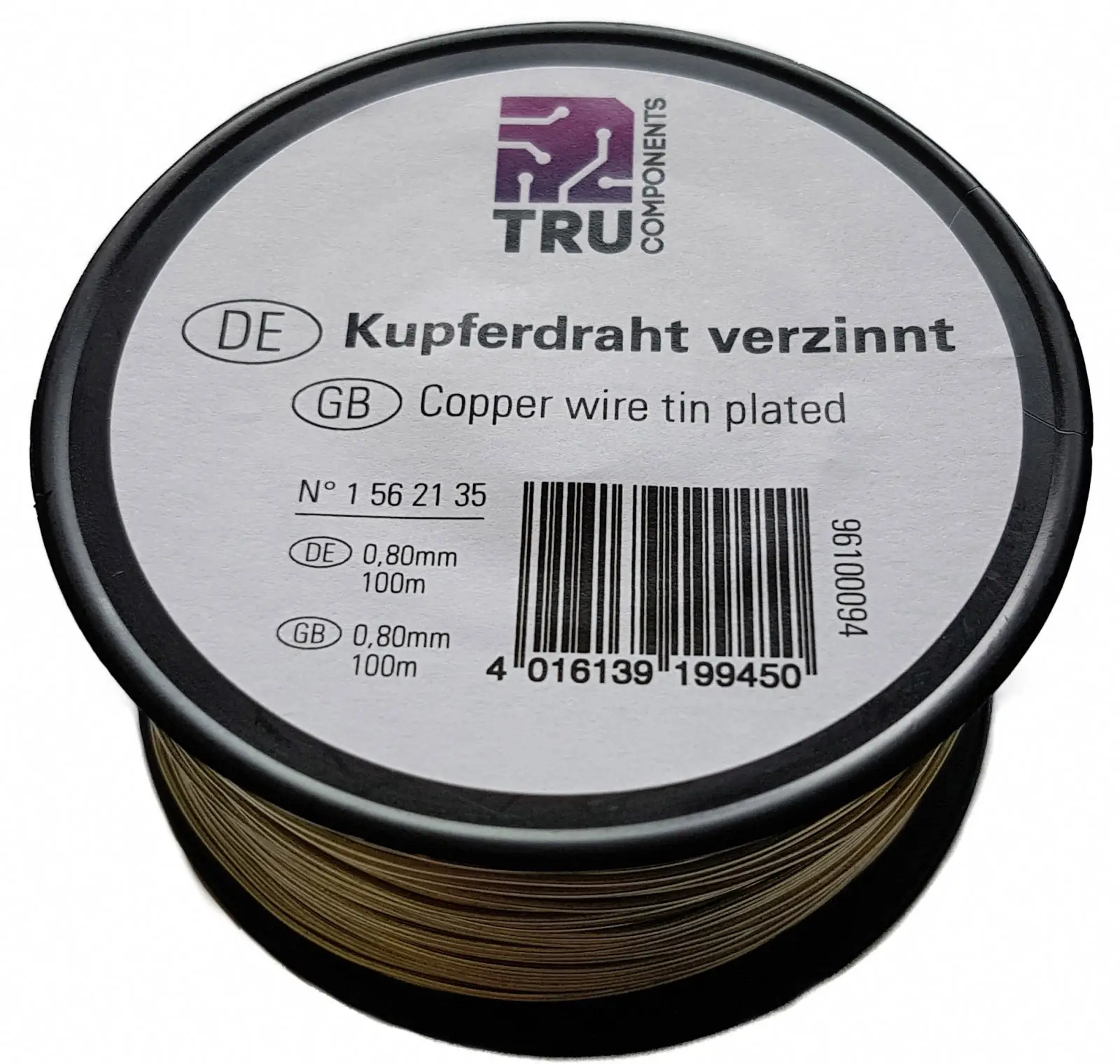 TRU COMPONENTS 1562136 Медный провод 1515008/22, 22 м