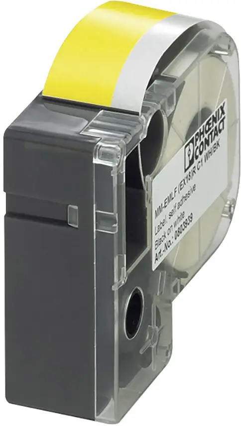 Этикетки для термотрансферного принтера Phoenix Contact MM-EMLF (EX24)R C1 YE/BK 803944, крепление: склеивание, 1 шт.