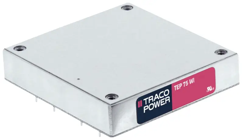 DC/DC-преобразователь TEP 75WI, 75 Вт TracoPower TEP 75-2412WI Вход 9–36 В/постоянный ток Выход 12 В/постоянный ток 6,3 А