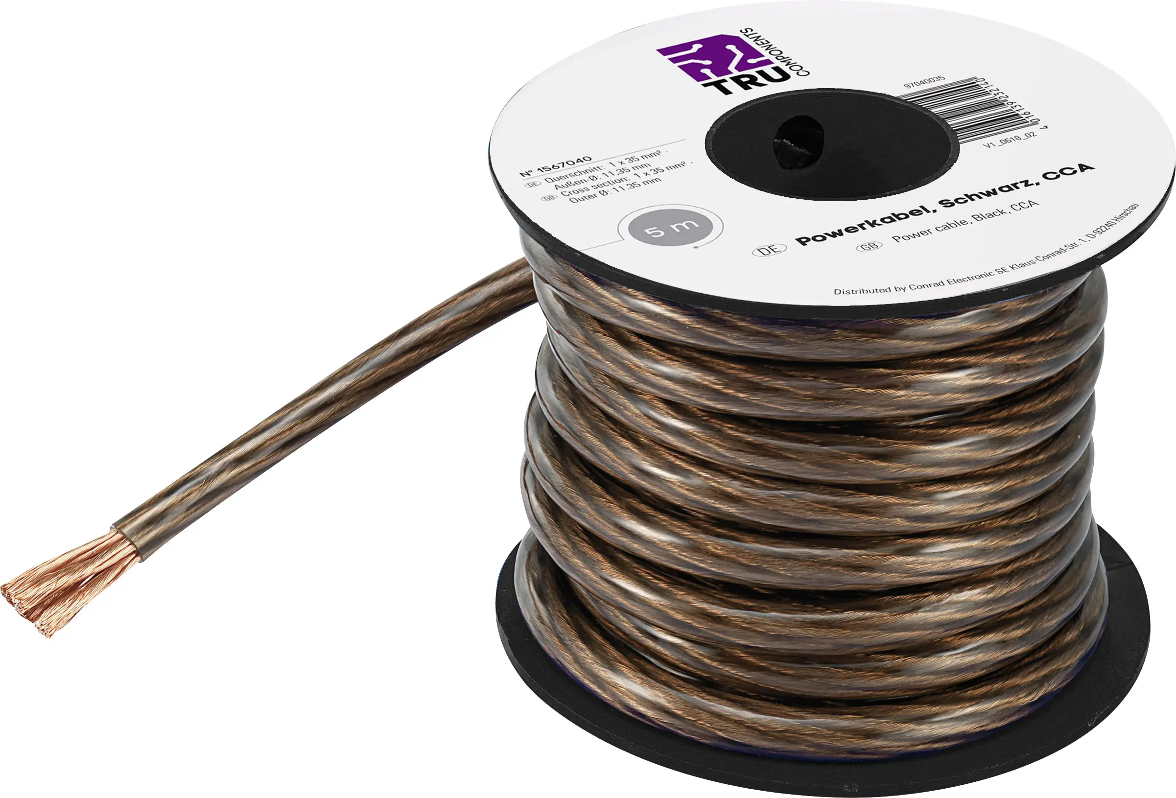 TRU COMPONENTS 1567040 Кабель заземления, 1 x 35 мм², 5 м