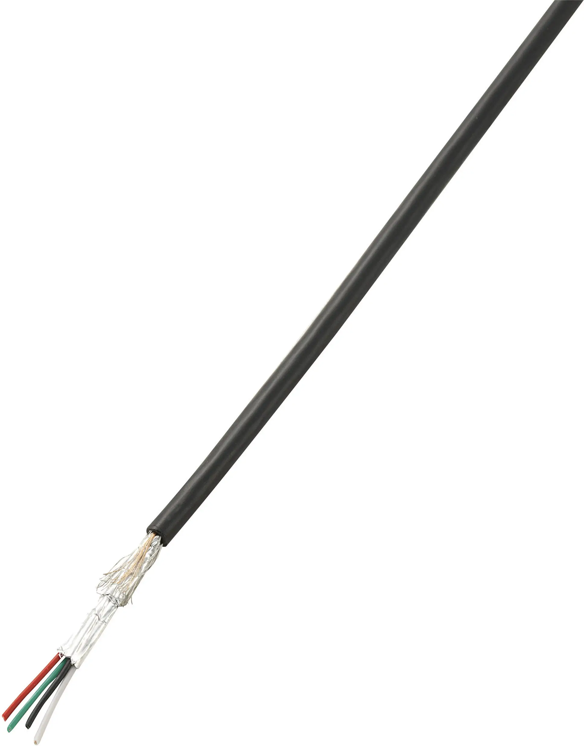 TRU COMPONENTS 1567123 USB-кабель, 4 x 0,08 мм², 10 м, черный