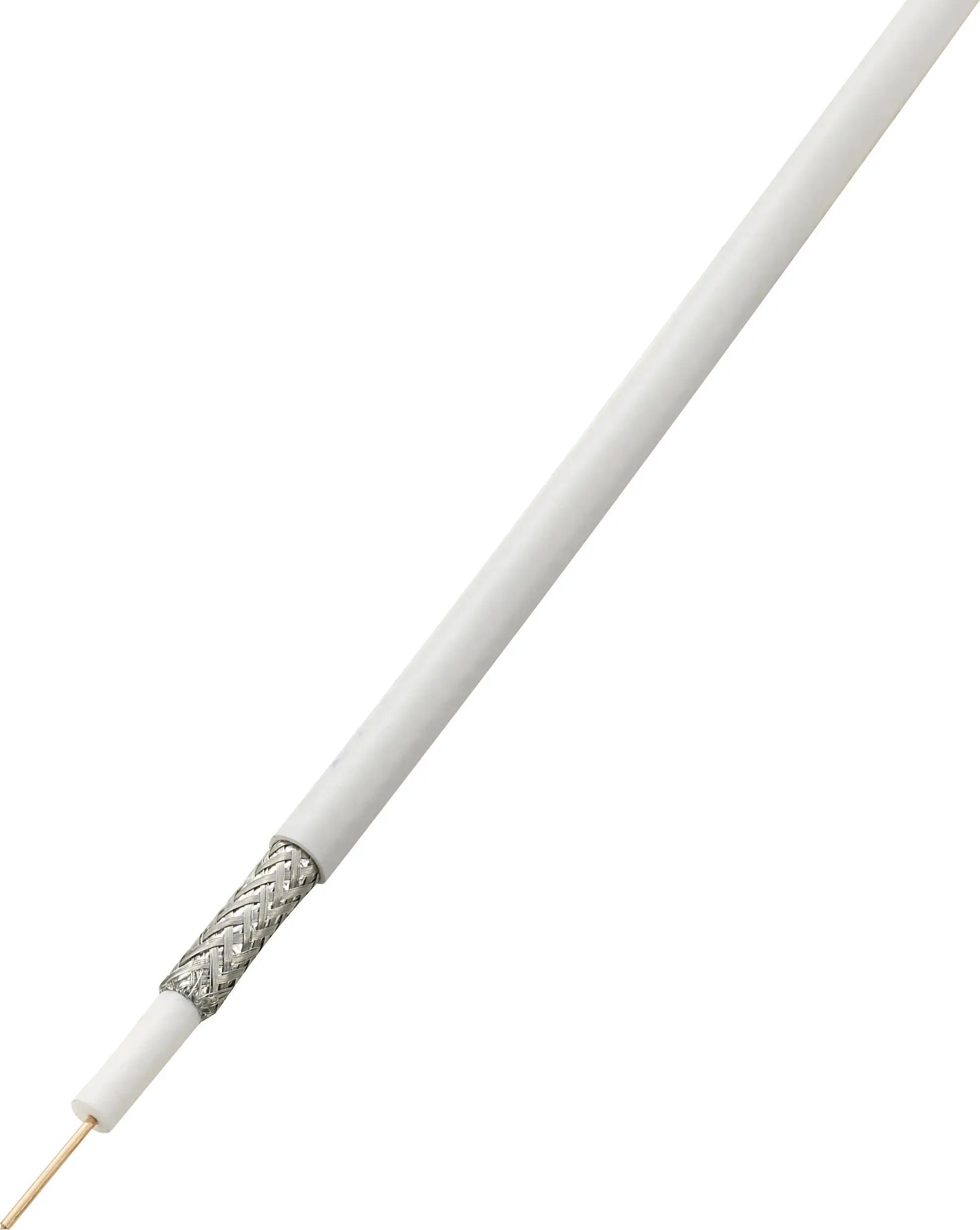 Коаксіальний кабель TRU COMPONENTS 1567169, зовнішній діаметр: 6,60 мм, RG6 /U, 75 Ом, 65 дБ, білий, 25 м