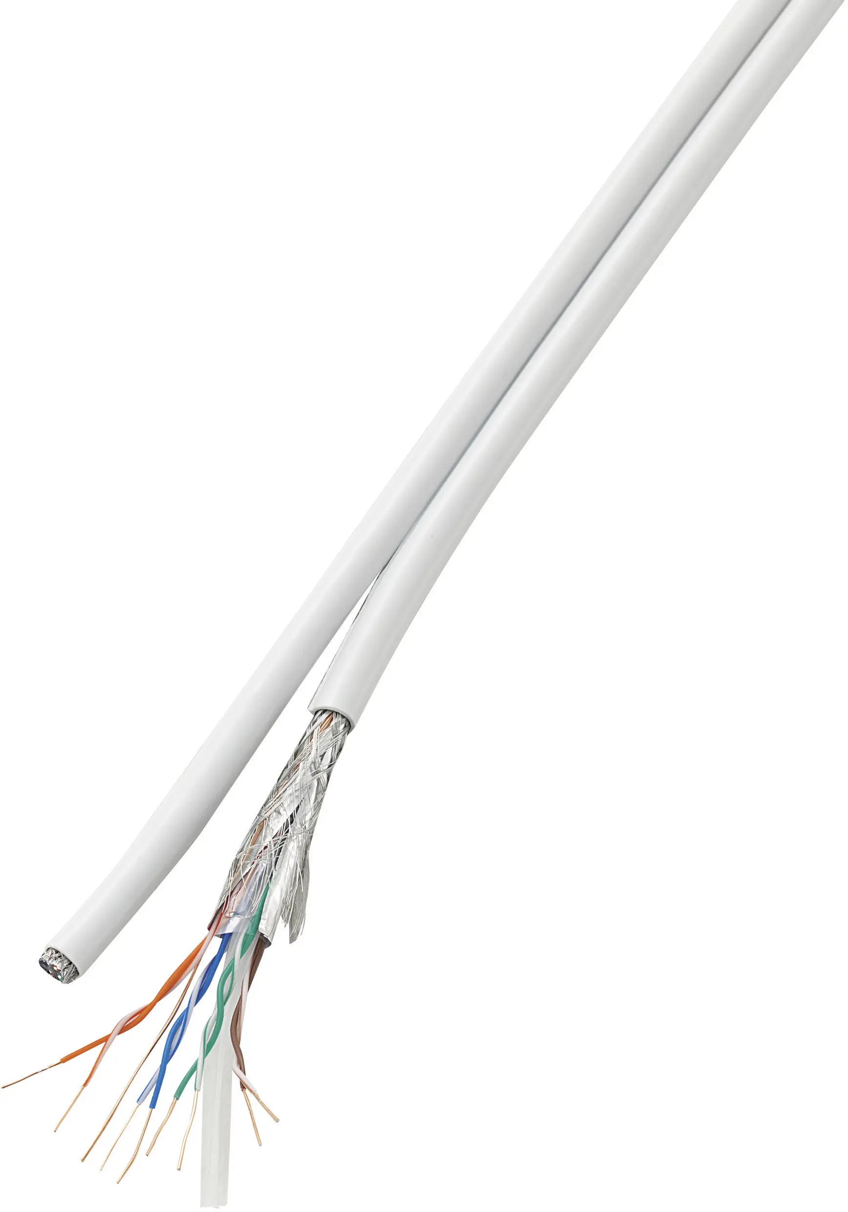 TRU COMPONENTS Дуплексный сетевой кабель CAT 6 SF/UTP 4 x 2 x 0,196 мм² Белый 50 м