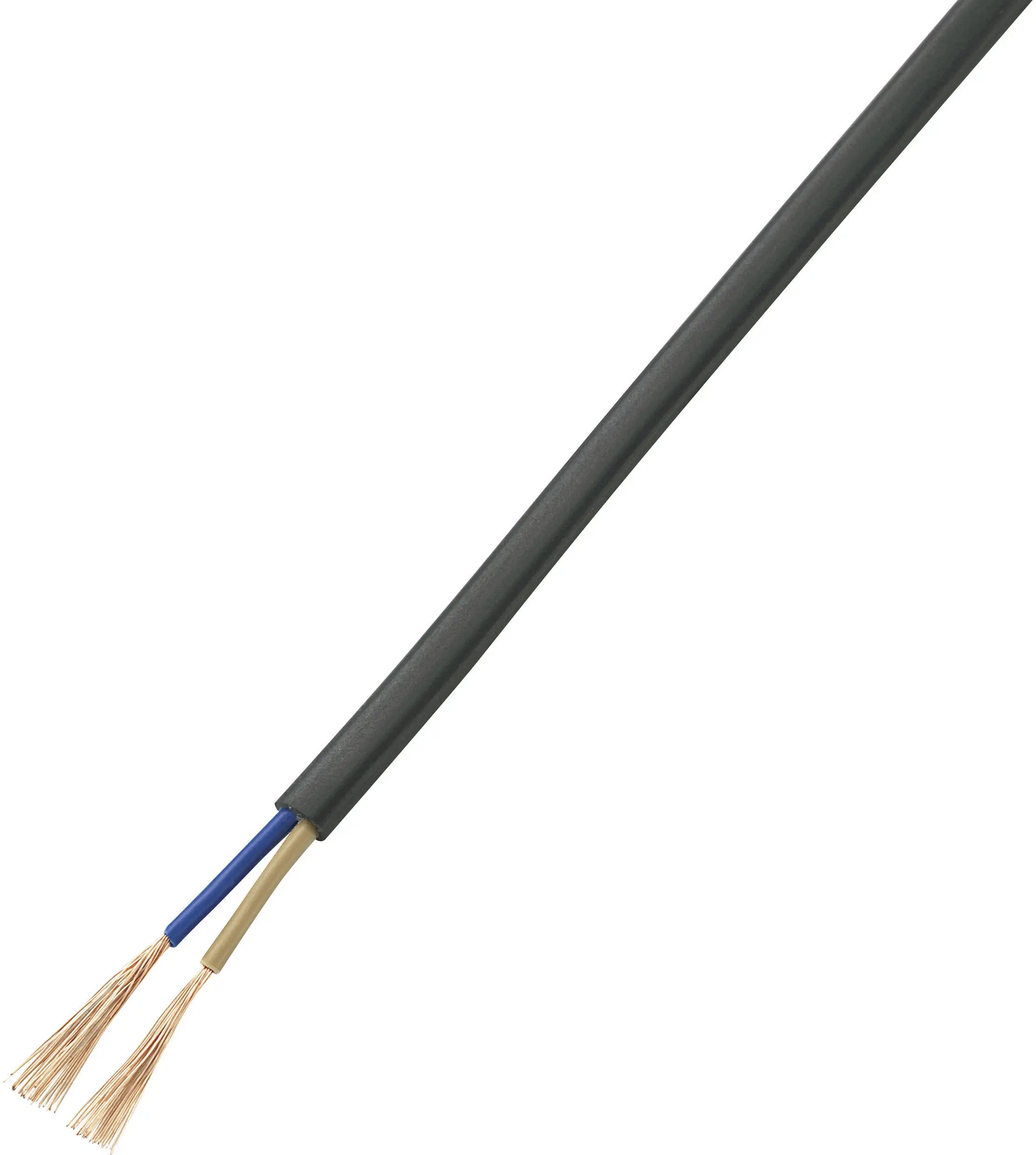 Соединительный кабель TRU COMPONENTS 1570217, 2 x 0,75 мм², медный жильный сердечник с алюминиевым покрытием, 10 м, черный.