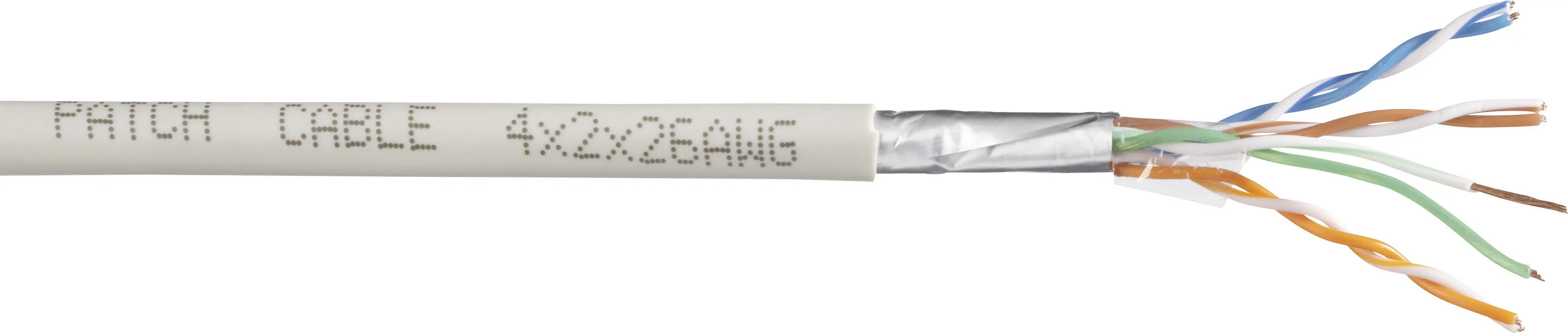 TRU COMPONENTS Сетевой кабель CAT 5e SF/UTP 4 x 2 x 0,14 мм² белый 25 м