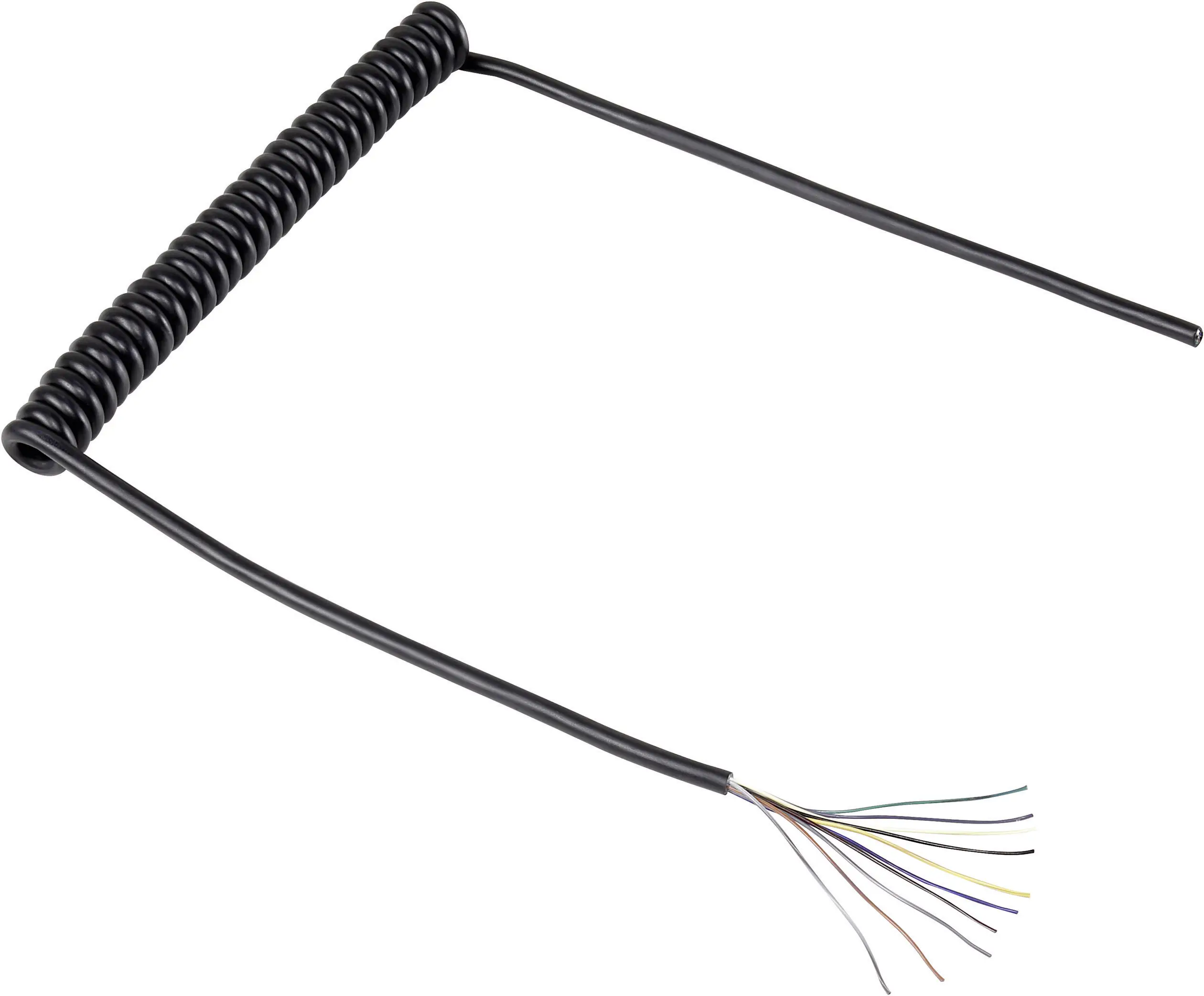 TRU COMPONENTS 1571517 спиральный кабель, 10 х 5 мм, от 300 мм до 900 мм, 1 шт.