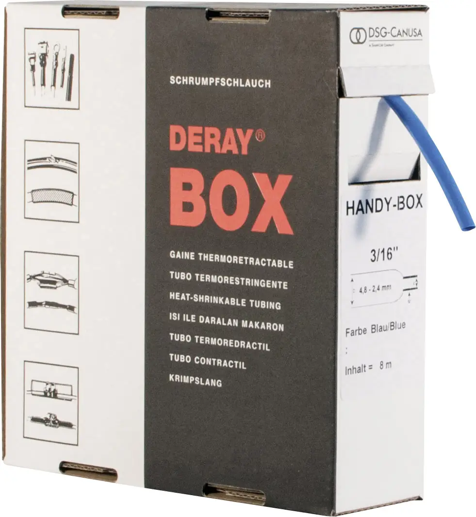 DSG Canusa 8610024502 Трубка термоусадочная без клея синий 2,40 мм 1,20 мм Коэффициент усадки:2:1 10 м