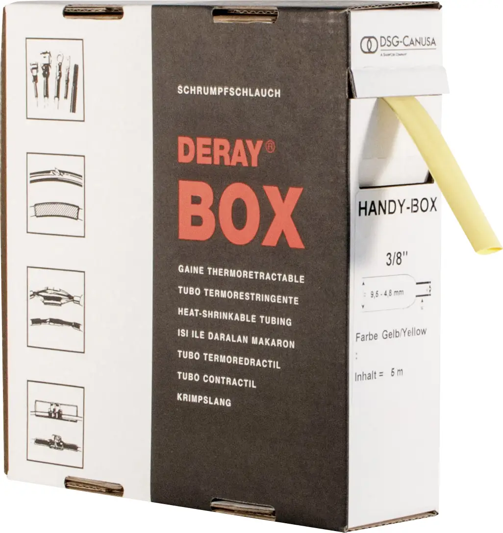 Термоусадочная трубка DSG Canusa 8610016102 DERAY-Box без клея, 2:1, от 1,60 мм до 0,80 мм, 10 м