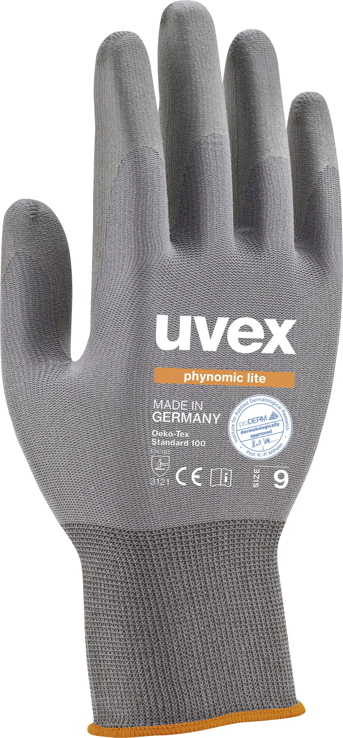 Рабочие нейлоновые перчатки uvex 6004009 phynomic lite, размер: 9, EN 388, 1 шт.