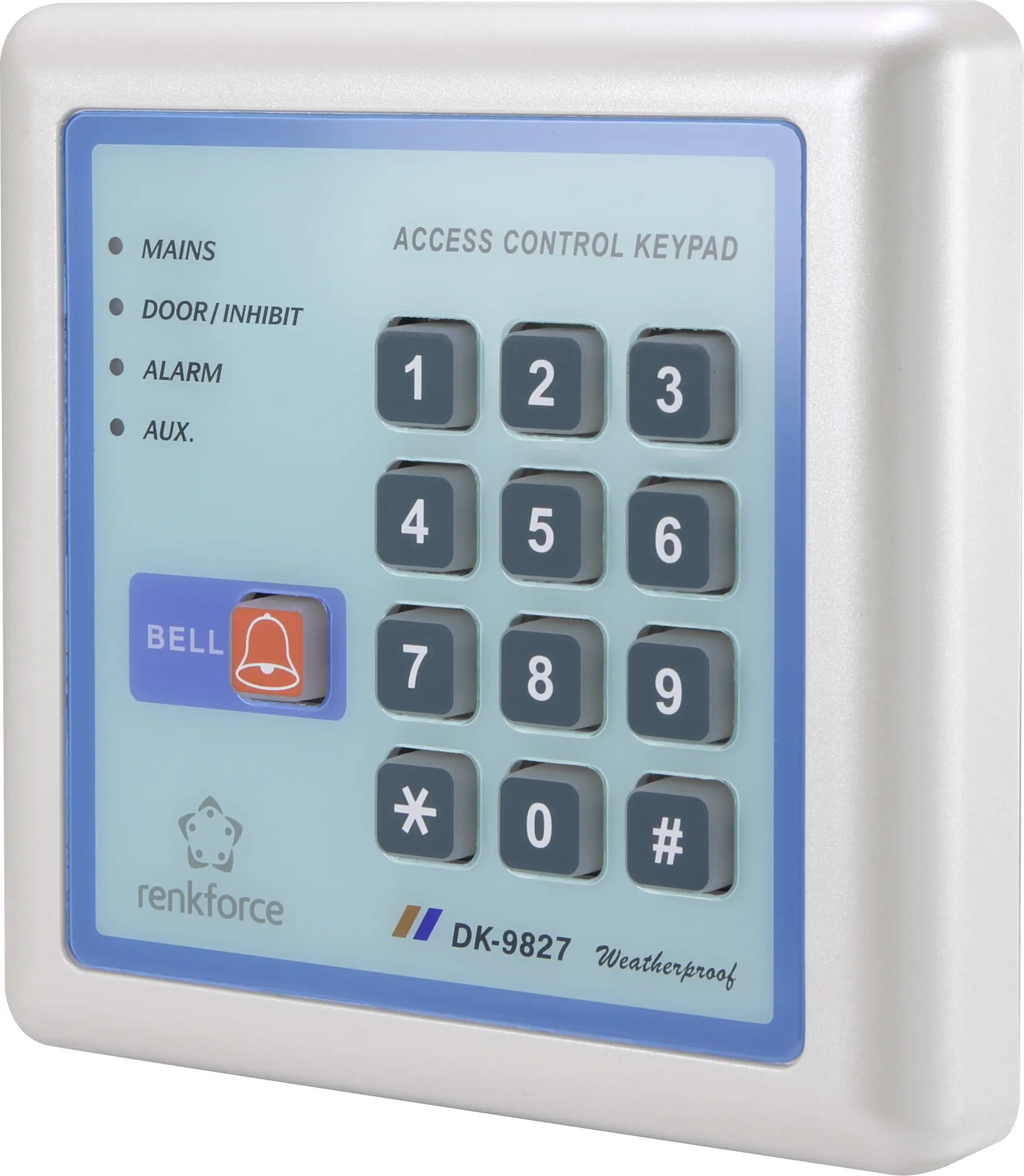 Цифровой кодовый замок Renkforce 1582598, 12 В, IP65, с подсветкой клавиатуры