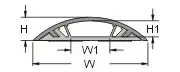 TRU COMPONENTS TC-RDAR30AMWWM203 1592915 кабельный мост, каналы: 1, 1000 мм, 1 шт.