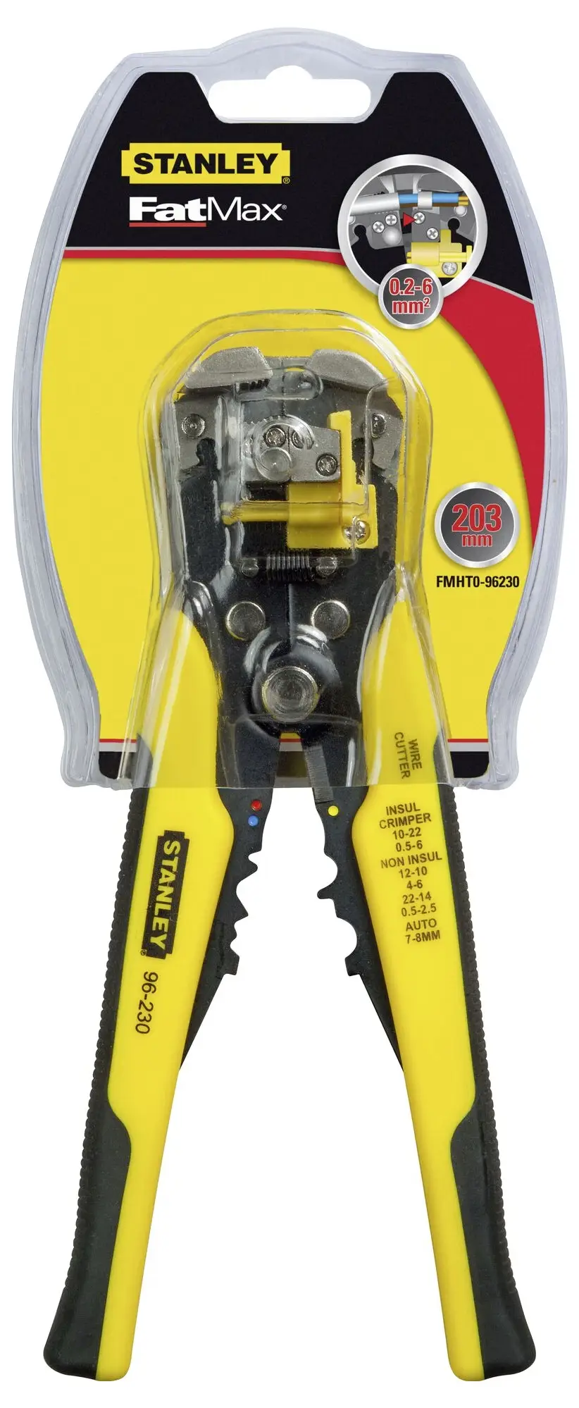 Универсальный инструмент STANLEY FatMax FMHT0-96230: обжимной инструмент и инструмент для зачистки проводов с ножницами для кабеле