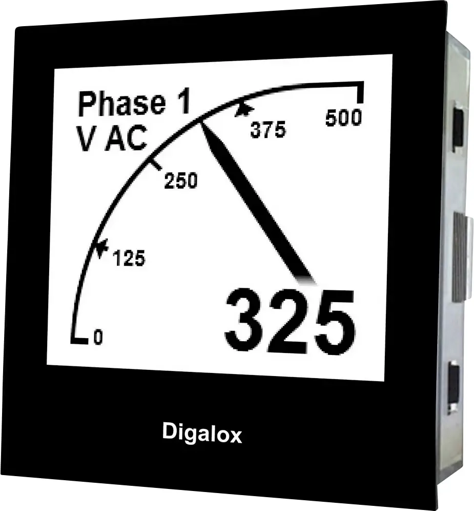 Цифровой панельный индикатор TDE Instruments Digalox DPM72-MP DIN 500 В/10 А переменного/постоянного тока с RGB-дисплеем и USB-инт
