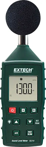 Децибеллиметр Extech SL510 35–130 дБ 31,5–8000 Гц