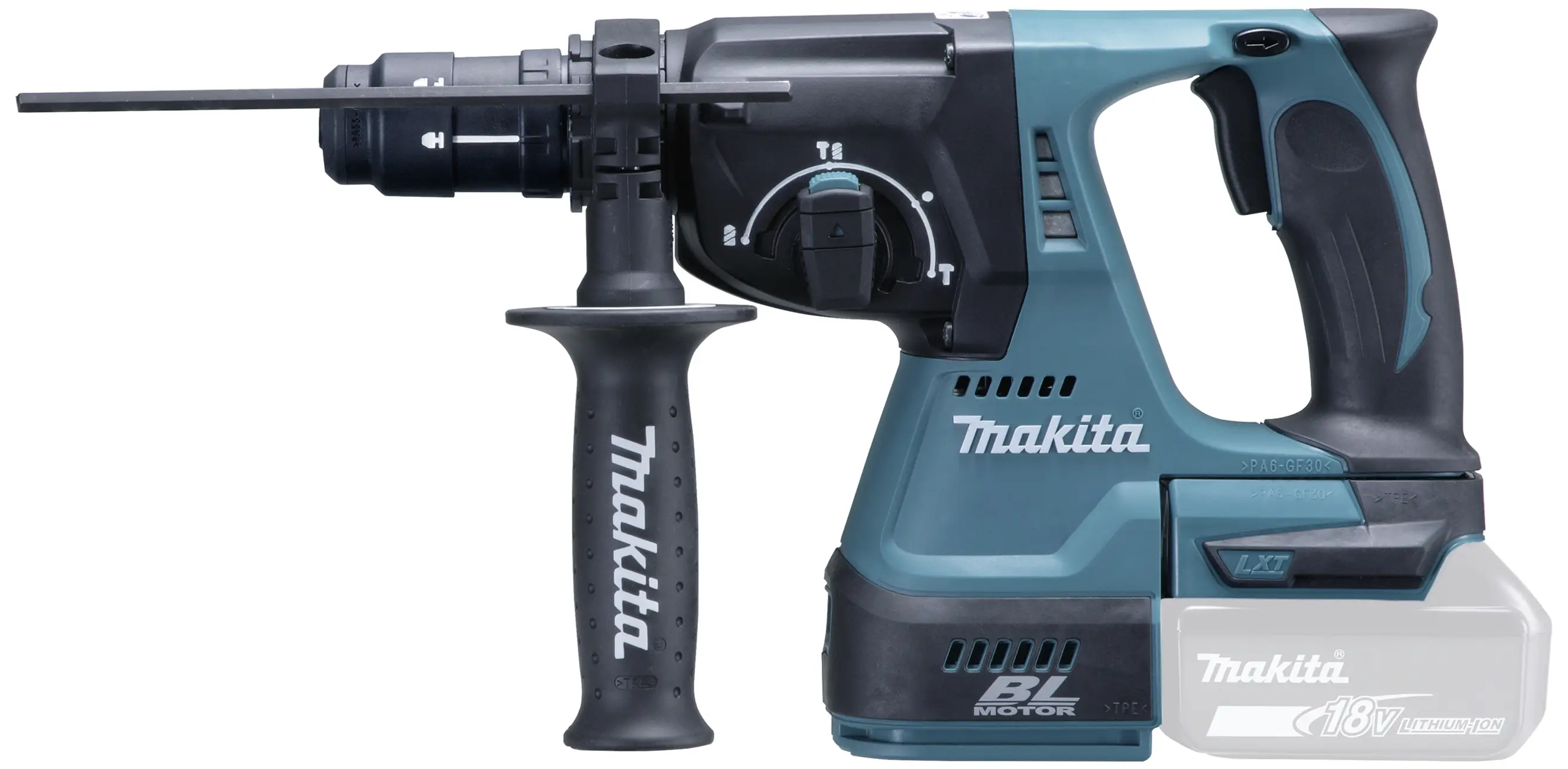 Makita DHR243Z SDS-Plus - Багатофункціональний перфоратор, акумуляторний 18 В літій-іонний без акумулятора, без зарядного пристрою