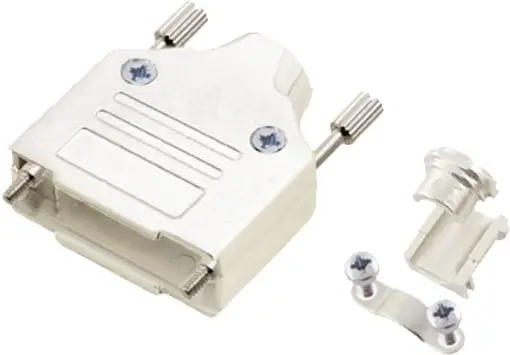 Корпус разъема D-SUB encitech MHDM15-K 6560-0136-02. Количество контактов: 15, металлические, 180°, серебристые, 1 шт.