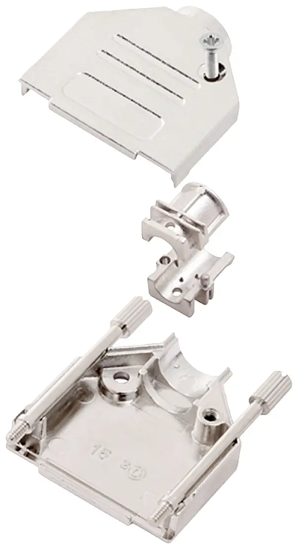 Корпус разъема D-SUB encitech DTZK-25-HI-K 6560-0705-03 Количество контактов: 25 металл 180° серебряный 1 шт.